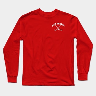 Red Wings Hockey Small Logo Long Sleeve T-Shirt